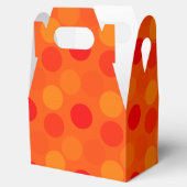 Dots Orange Gable Favor Box Geschenkschachtel (Geöffnet)
