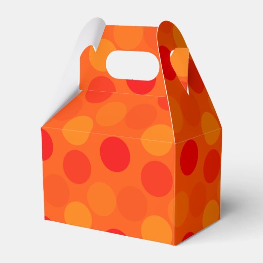 Dots Orange Gable Favor Box Geschenkschachtel (Vorderseite)