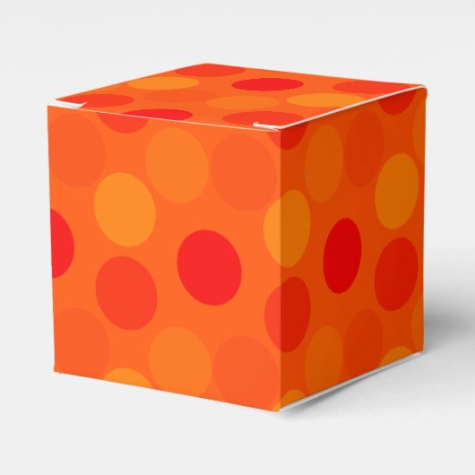 Dots Orange-Square Gevor Box Geschenkschachtel (Vorderseite)