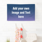 Dots Pattern Blau rosa Cyan + Ihre Ideen Banner (Insitu)
