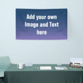 Dots Pattern Blau rosa Cyan + Ihre Ideen Banner (Messeveranstaltung)