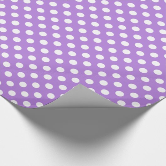 Dots Pattern Floral Lavender Geschenkpapier (Ecke)