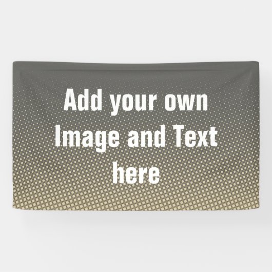 Dots Pattern grau Sand beige + Ihre Ideen Banner (Horizontal)