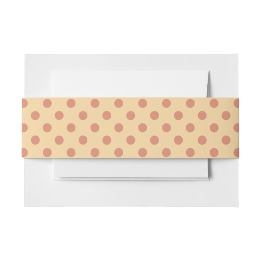 Dots Peach Einladungsbanderole (Vorderseite Beispiel)