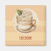 Dots Peach Magnet (Vorne)