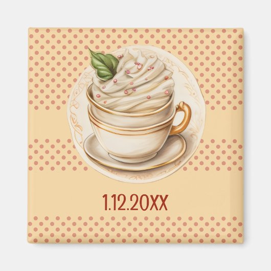 Dots Peach Magnet (Vorne)