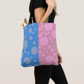Dots Pink Blue Custom All-Over-Print Tote Bag Tasche (Von Nahem)