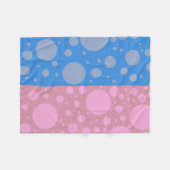 Dots Pink Blue Dot Fleece Blanket, klein (Vorderseite (Horizontal))