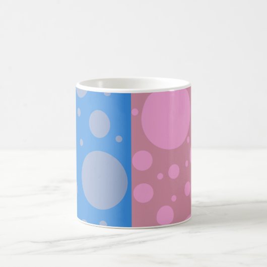 Dots Pink Blue White 325 ml Classic White Tasse (Mittel)