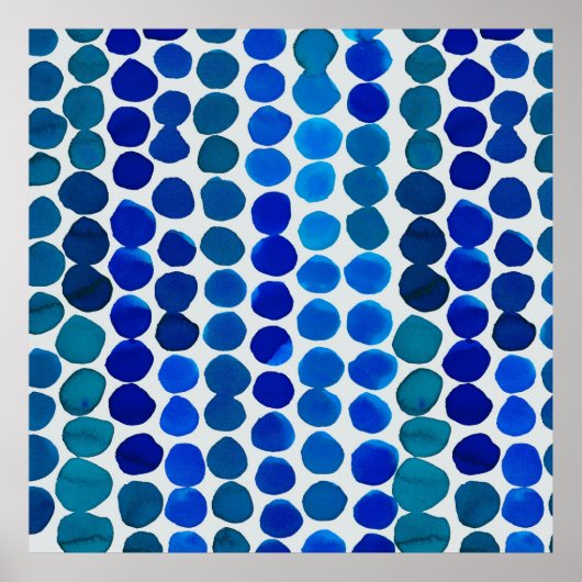 Dots Poster in Blau (Vorne)