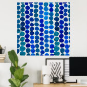 Dots Poster in Blau (Heimbüro)