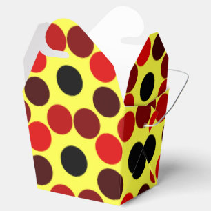 Dots Red Yellow-Take Out Gevor Box Geschenkschachtel