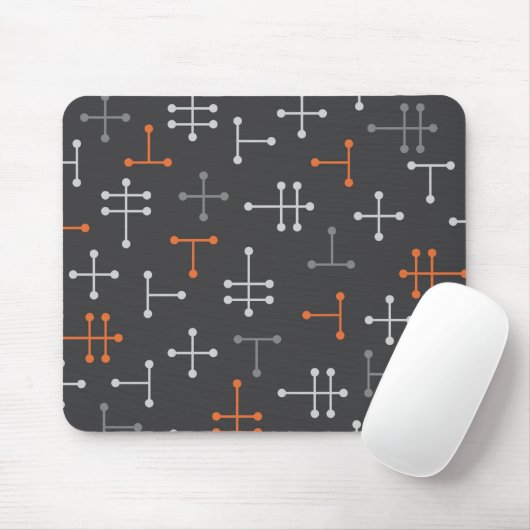 Dots - Retro Modernes Abstraktes Mousepad (Mit Mouse)