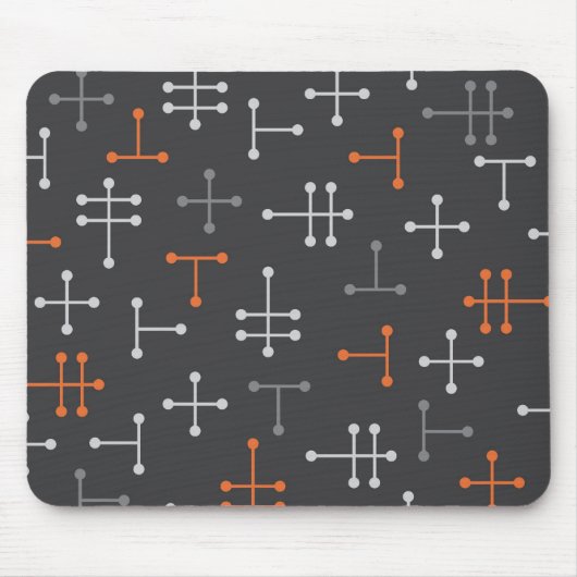 Dots - Retro Modernes Abstraktes Mousepad (Vorne)