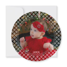 Dots Round Christmas Card