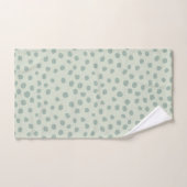 Dots Sage Green Badhandtuch Set (Handtuch)