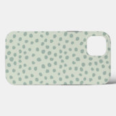 Dots Sage Green Case-Mate iPhone Hülle (Rückseite (Horizontal))