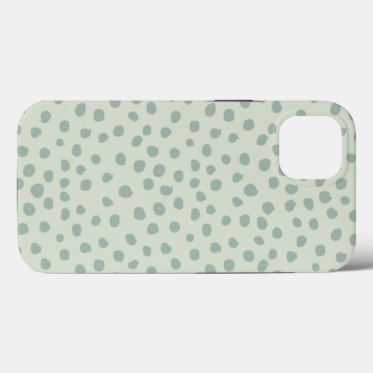 Dots Sage Green Case-Mate iPhone Hülle (Rückseite (Horizontal))
