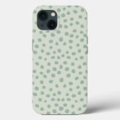 Dots Sage Green Case-Mate iPhone Hülle (Rückseite)