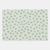 Dots Sage Green Geschenkpapier Set (Vorderseite 2)