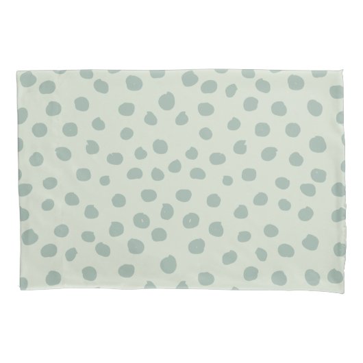 Dots Sage Green Kissenbezug (Vorderseite)