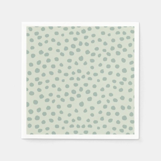 Dots Sage Green Serviette (Vorderseite)