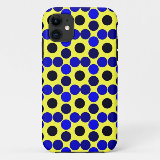 Dots Schwarz und Blau sehen Case-Mate iPhone Hülle (Rückseite)