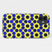 Dots Schwarz und Blau sehen Case-Mate iPhone Hülle (Rückseite (Horizontal))