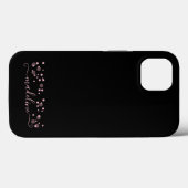 Dots Script Name Monogram Blush Pink Case-Mate iPhone Hülle (Rückseite (Horizontal))