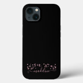 Dots Script Name Monogram Blush Pink Case-Mate iPhone Hülle (Rückseite)