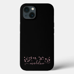 Dots Script Name Monogram Blush Pink Case-Mate iPhone Hülle