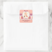 Dots & Stripes Aufkleber für Babydusche (Tasche)
