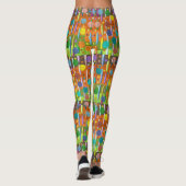Dots Stripes mehrfarbig Candy Confetti Bright Leggings (Rückseite)