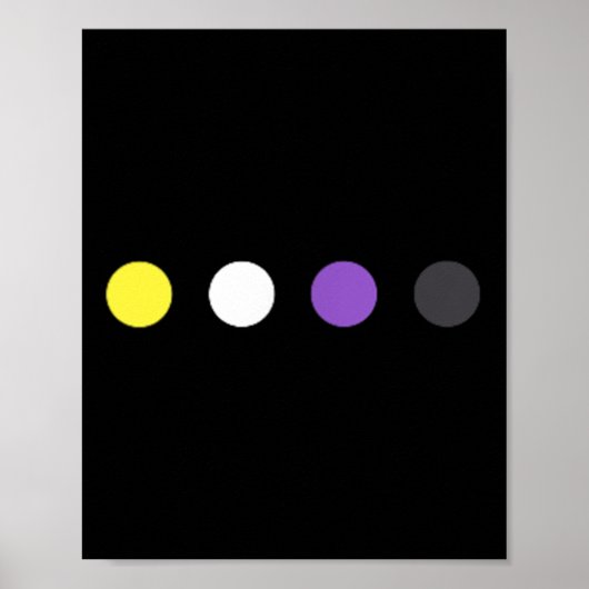 Dots Subtle Nonbinary Flag Enby Pride Trans Lgbtq  Poster (Vorne)