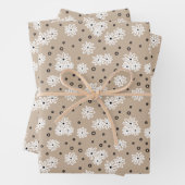 Dots - Taupe, Schwarz und Weiß Geschenkpapier Set (Beispiel)