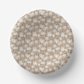 Dots - Taupe, Schwarz und Weiß Pappteller (Vorderseite)