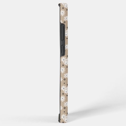 Dots - Taupe, Schwarz und Weiß Samsung Galaxy Hülle (Rechte Seite)