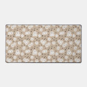 Dots - Taupe, Schwarz und Weiß Schreibtischunterlage (Vorderseite)