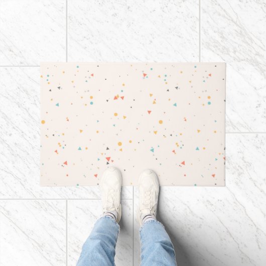 Dots & Triangle Confetti-Muster Fußmatte (Indoor)