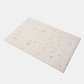 Dots & Triangle Confetti-Muster Fußmatte (Schrägansicht)