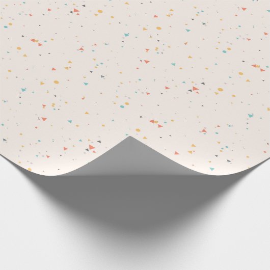 Dots & Triangle Confetti-Muster Geschenkpapier (Ecke)
