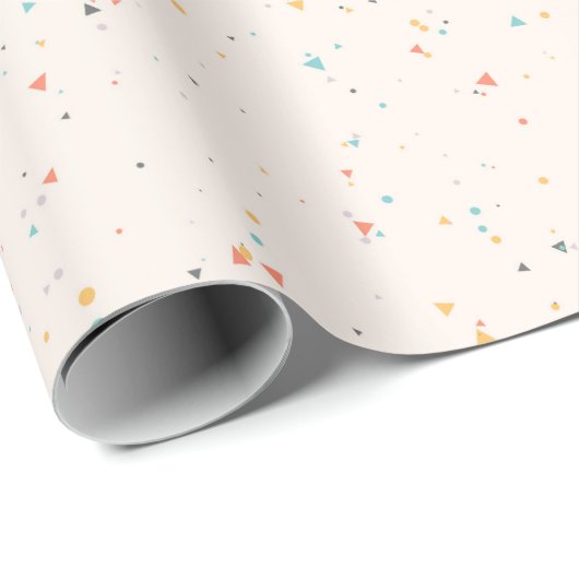 Dots & Triangle Confetti-Muster Geschenkpapier (Rolleneckpunkt)