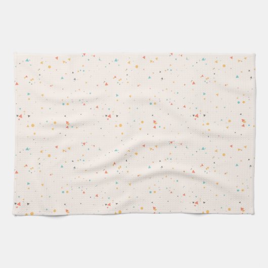 Dots & Triangle Confetti-Muster Geschirrtuch (Horizontal)