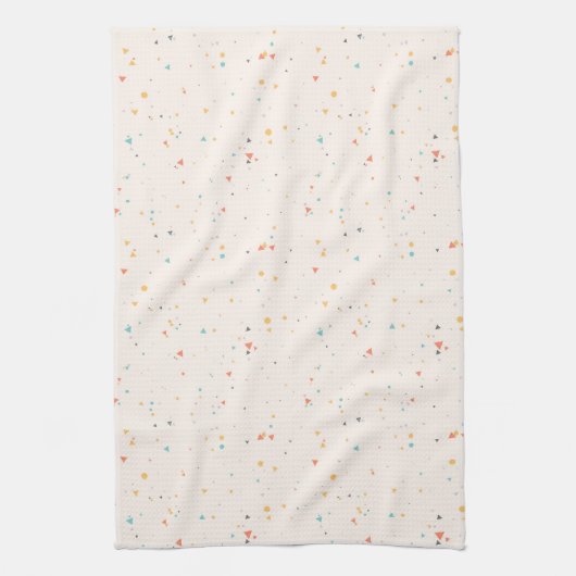 Dots & Triangle Confetti-Muster Geschirrtuch (Vertikal)