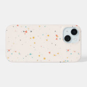 Dots & Triangle Confetti-Muster iPhone 15 Hülle (Rückseite (Horizontal))