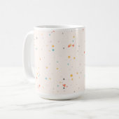 Dots & Triangle Confetti-Muster Kaffeetasse (Vorderseite Links)