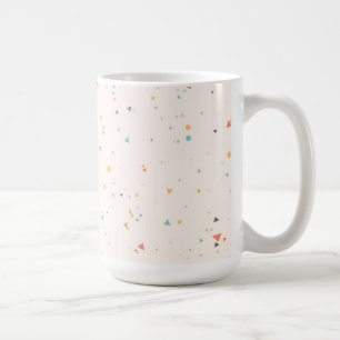 Dots & Triangle Confetti-Muster Kaffeetasse