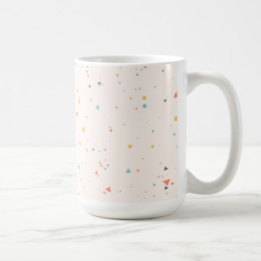 Dots & Triangle Confetti-Muster Kaffeetasse (Rechts)