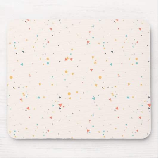 Dots & Triangle Confetti-Muster Mousepad (Vorne)