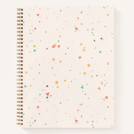Dots & Triangle Confetti-Muster Notizblock (Vorderseite)